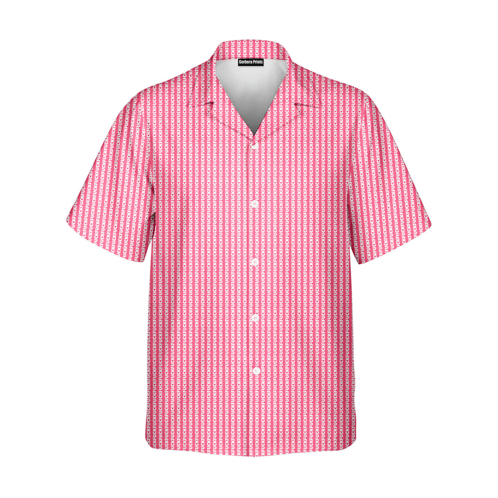 The F#@K Striped - Golf Hawaiian Shirt-Hawaiian Shirt-Gerbera Prints