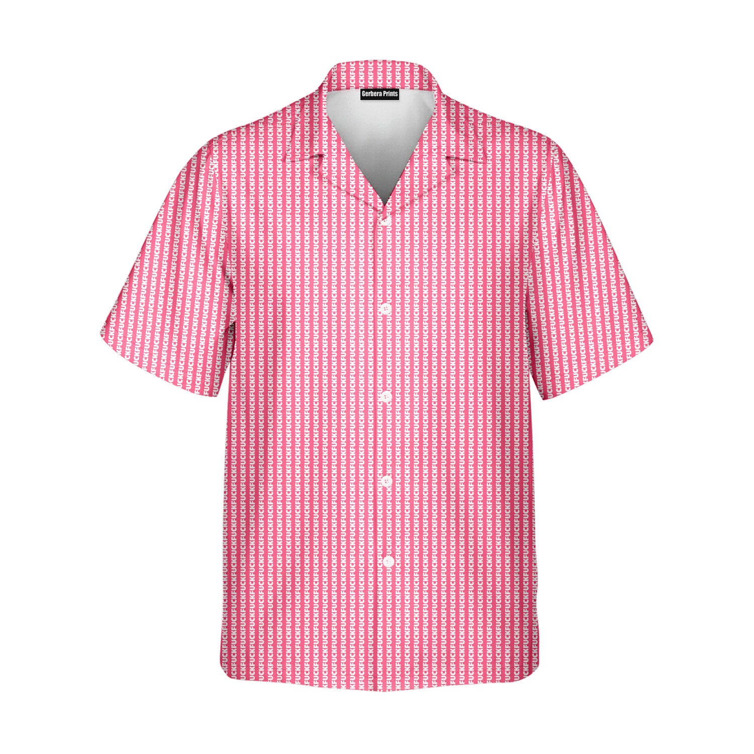 The F#@K Striped - Golf Hawaiian Shirt-Hawaiian Shirt-Gerbera Prints