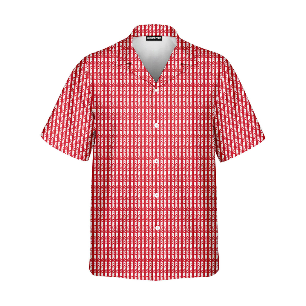 The F#@K Striped - Golf Hawaiian Shirt-Hawaiian Shirt-Gerbera Prints