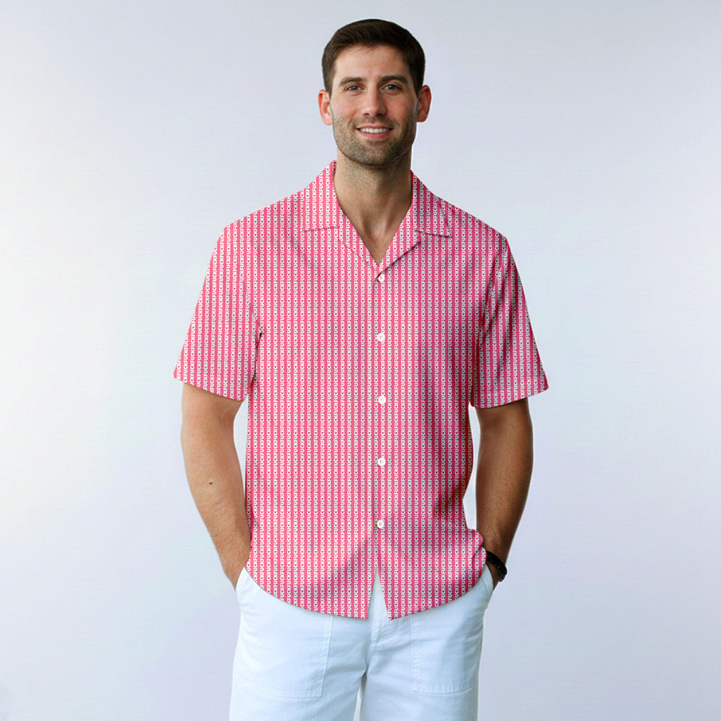 The F#@K Striped - Golf Hawaiian Shirt-Hawaiian Shirt-Gerbera Prints