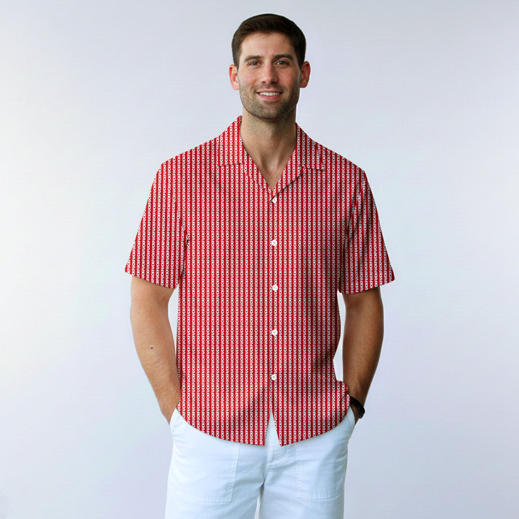 The F#@K Striped - Golf Hawaiian Shirt-Hawaiian Shirt-Gerbera Prints