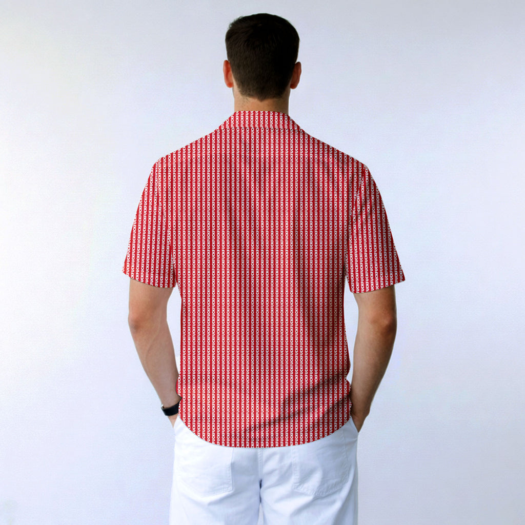 The F#@K Striped - Golf Hawaiian Shirt-Hawaiian Shirt-Gerbera Prints