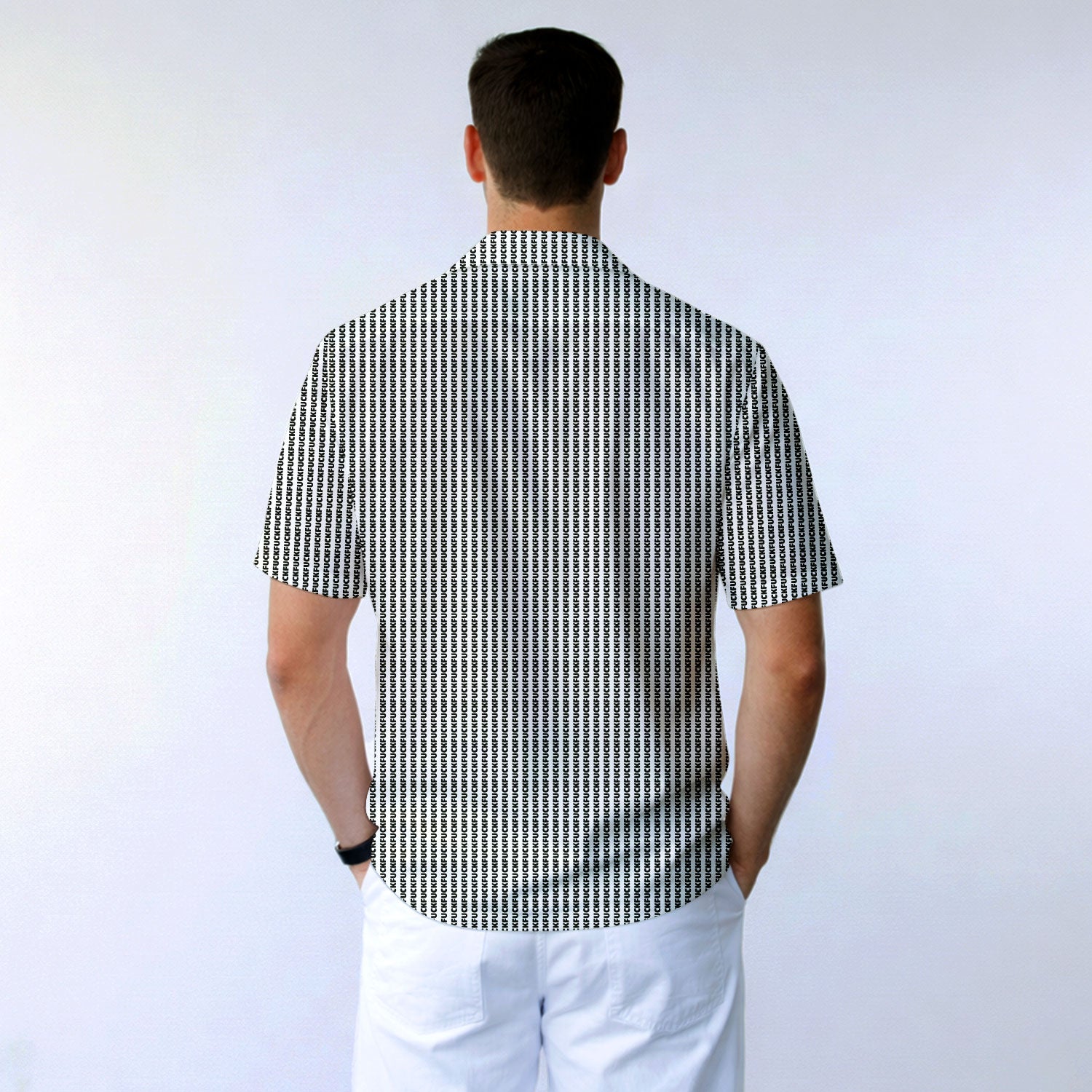 The F#@K Striped - Golf Hawaiian Shirt-Hawaiian Shirt-Gerbera Prints