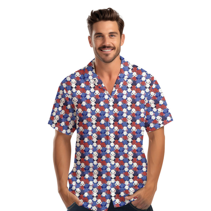 My Eyes Are Up Here Funny American - Funny Golf Hawaiian Shirt 