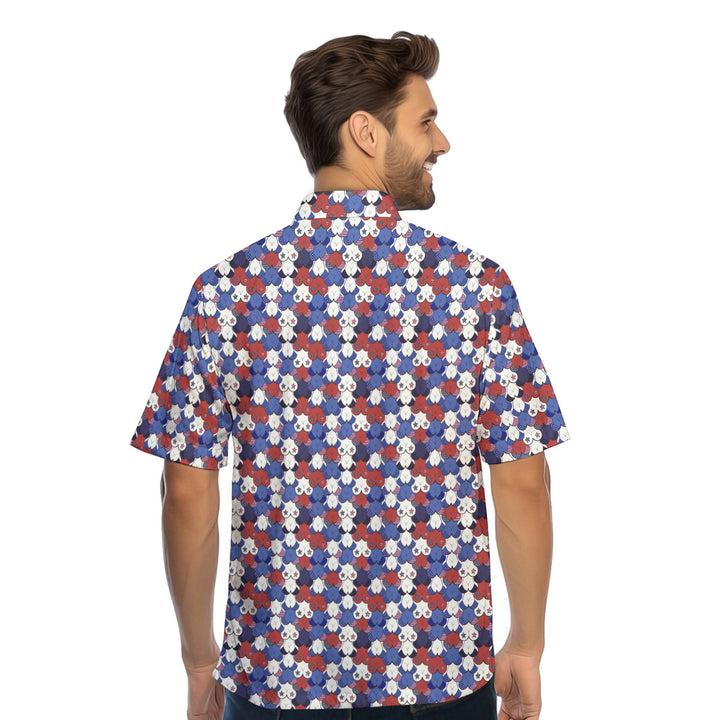 My Eyes Are Up Here Funny American - Funny Golf Hawaiian Shirt 