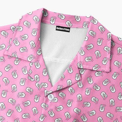 The Shocker Pink - Funny Golf Hawaiian Shirt 