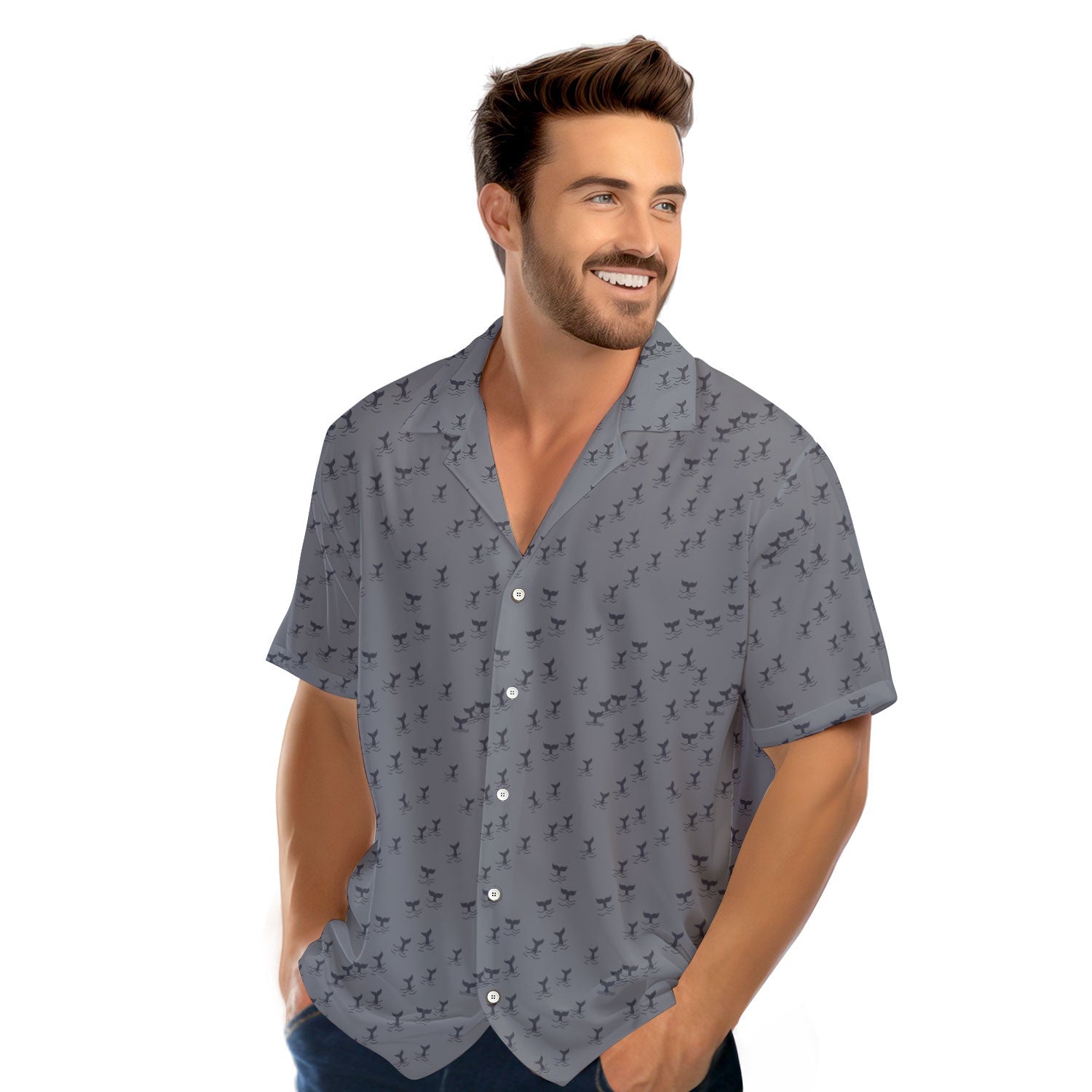 The Scattered Whales - Funny Golf Hawaiian Shirt-Hawaiian Shirt-Gerbera Prints