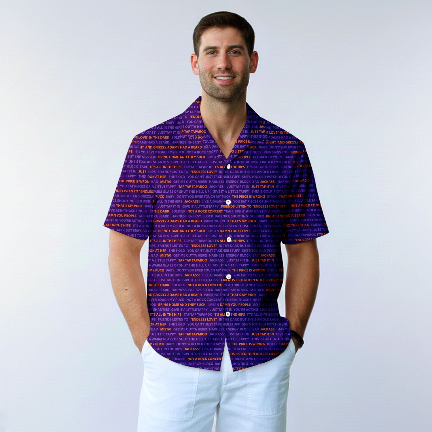 Happy Gilmore Just Tap It In - Funny Golf Hawaiian Shirt-Hawaiian Shirt-Gerbera Prints