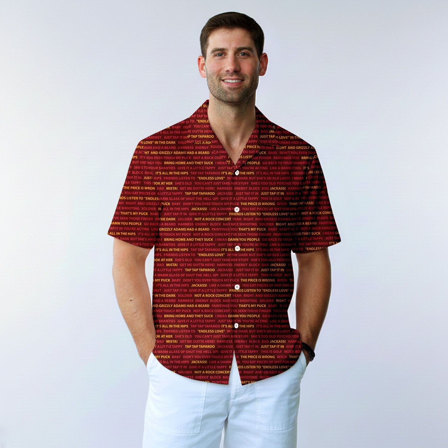 Happy Gilmore Just Tap It In - Funny Golf Hawaiian Shirt-Hawaiian Shirt-Gerbera Prints