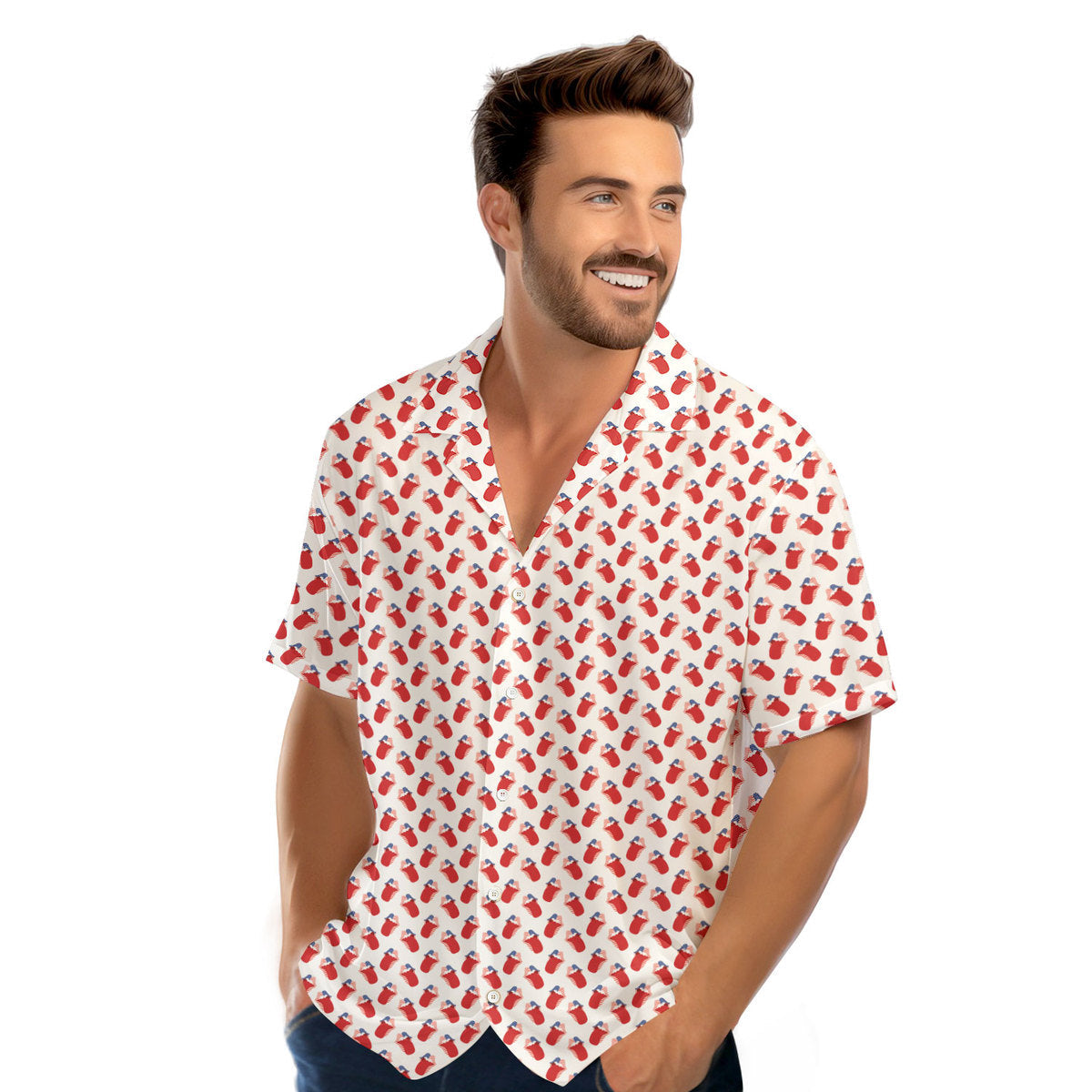 Greatest Lips American - Golf Hawaiian Shirt-Hawaiian Shirt-Gerbera Prints