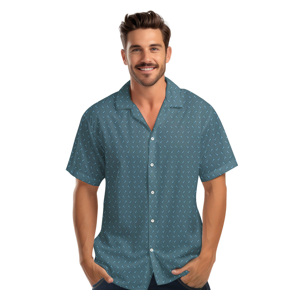 Frank and Beans Blue - Funny Golf Hawaiian Shirt-Hawaiian Shirt-Gerbera Prints