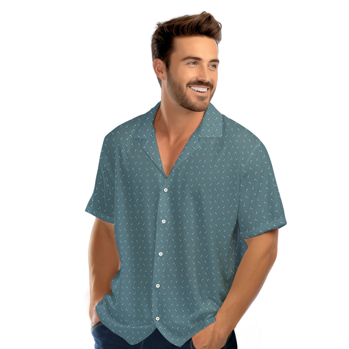 Frank and Beans Blue - Funny Golf Hawaiian Shirt-Hawaiian Shirt-Gerbera Prints