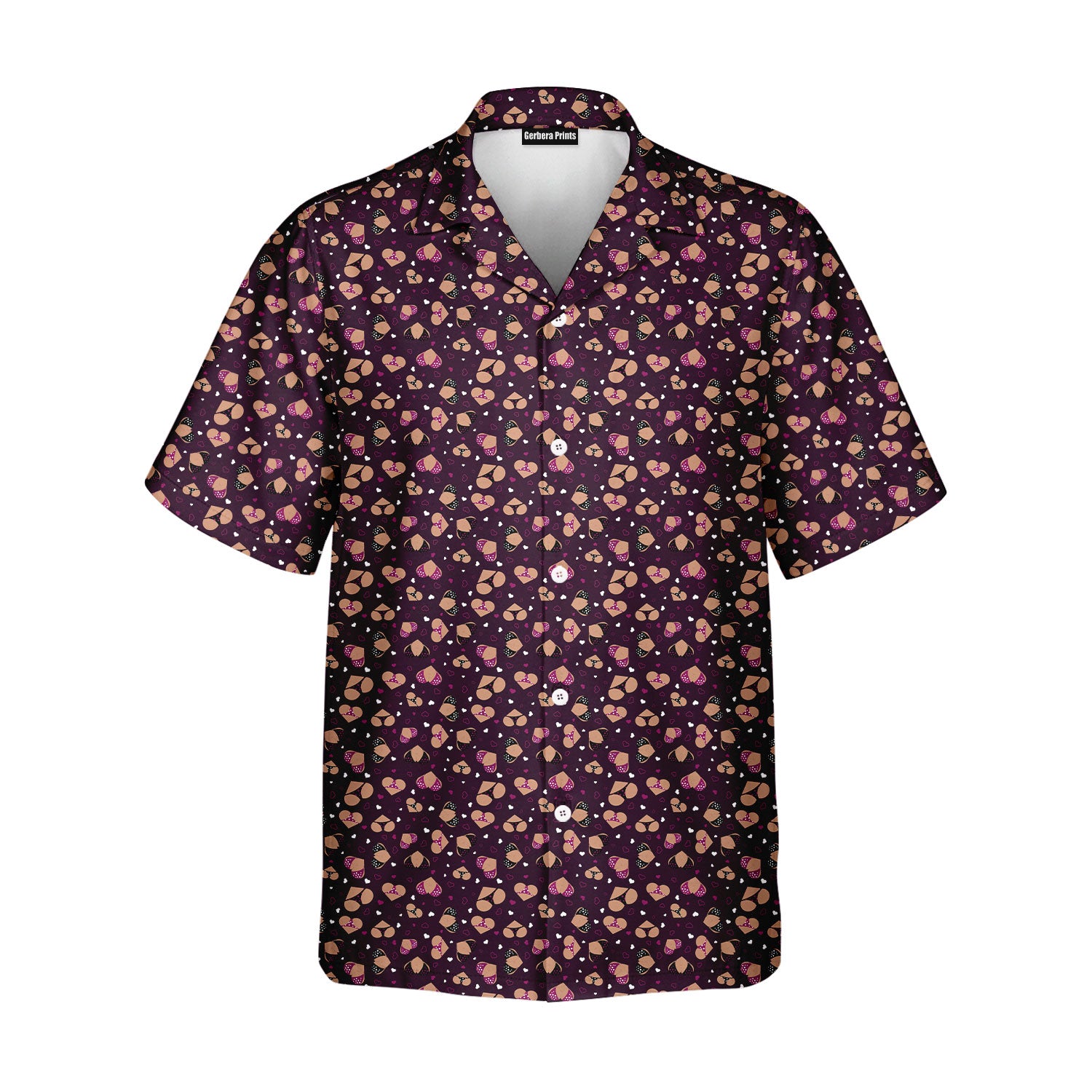 Hearts Like Breast - Funny Golf Hawaiian Shirt-Hawaiian Shirt-Gerbera Prints