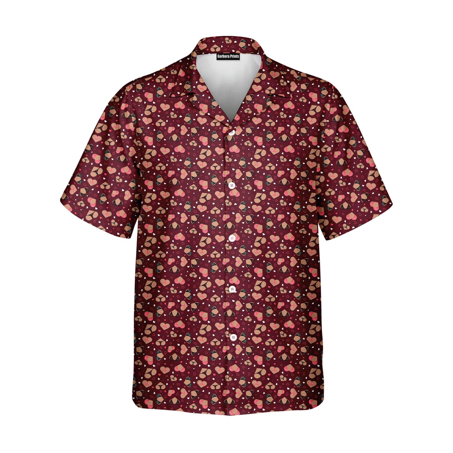 Hearts Like Breast - Funny Golf Hawaiian Shirt-Hawaiian Shirt-Gerbera Prints
