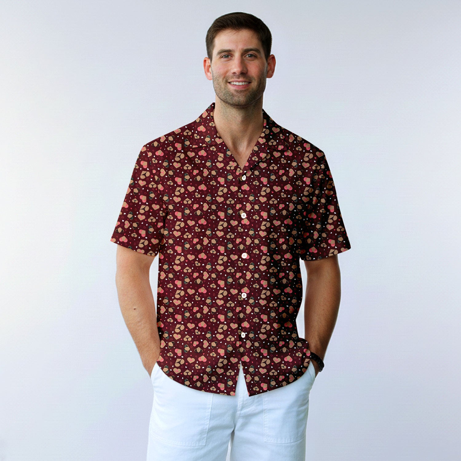 Hearts Like Breast - Funny Golf Hawaiian Shirt-Hawaiian Shirt-Gerbera Prints