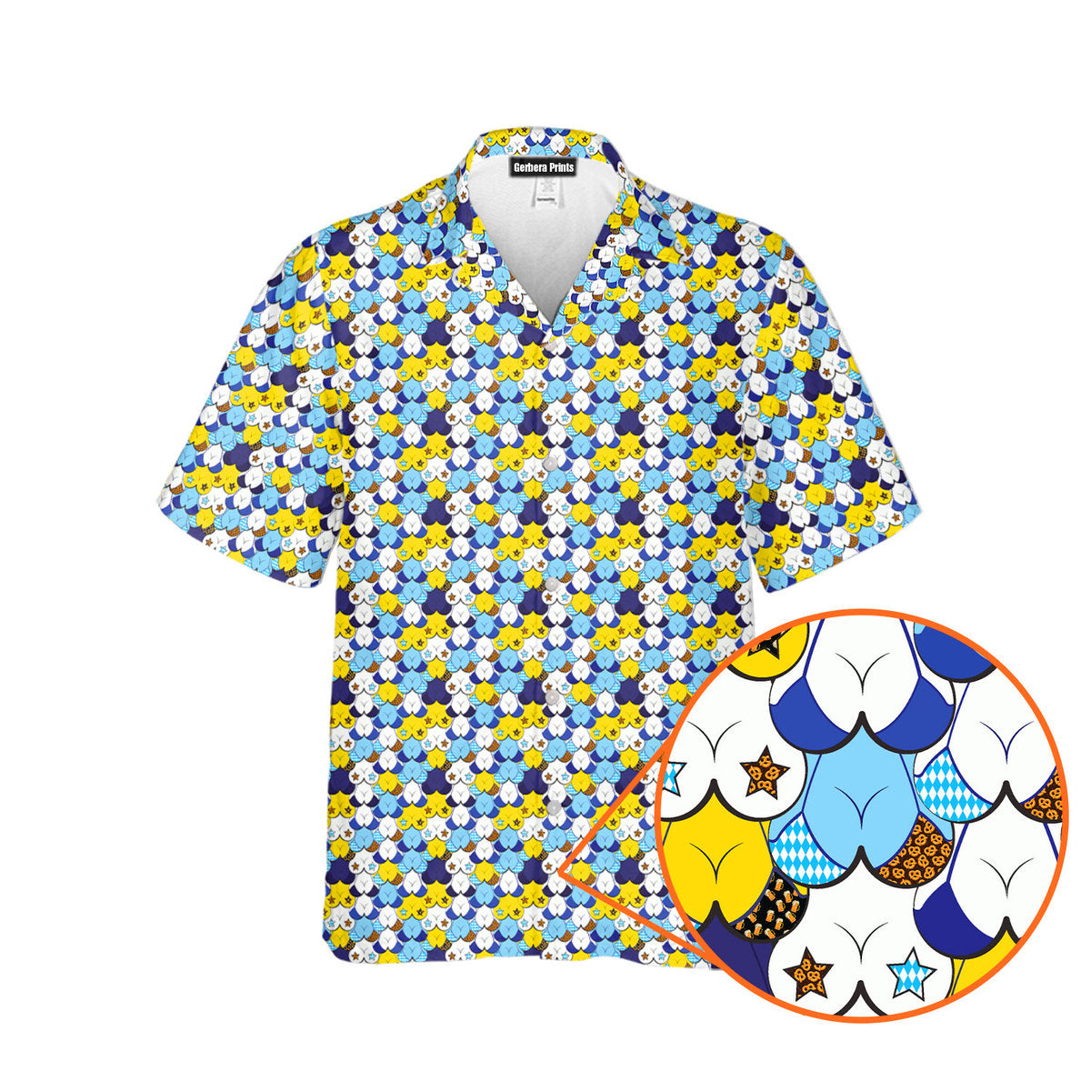 My Eyes Are Up Here Oktorberfest - Funny Golf Polo Shirt