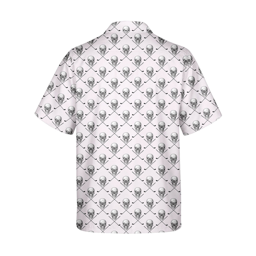 Back preview of Skull Golf - Golf Hawaiian Shirt with your team and number