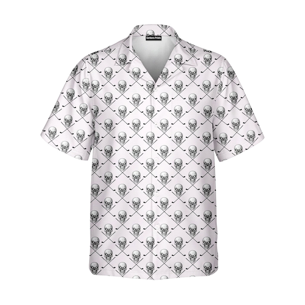 Skull Golf - Golf Hawaiian Shirt-Hawaiian Shirt-Gerbera Prints