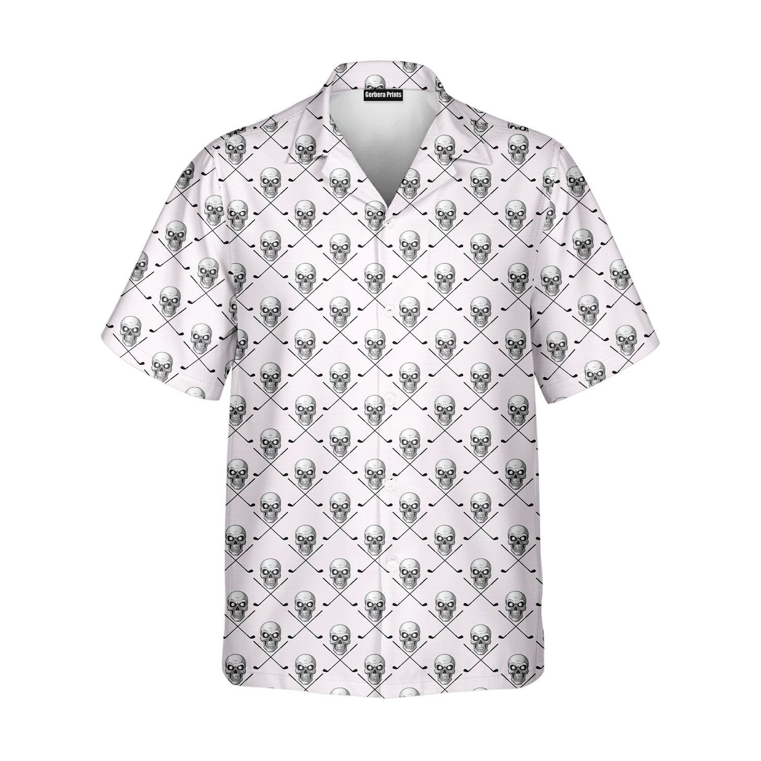 Skull Golf - Golf Hawaiian Shirt-Hawaiian Shirt-Gerbera Prints
