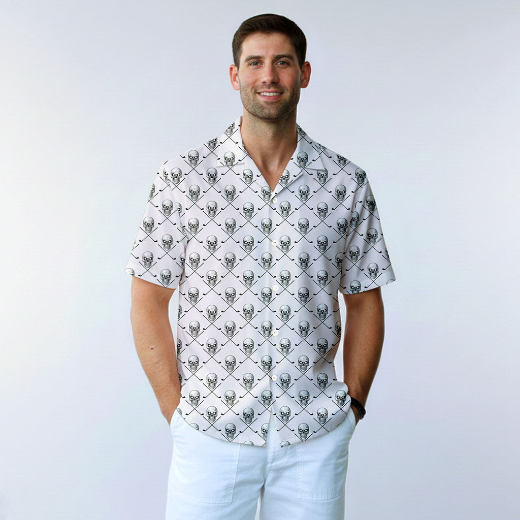 Skull Golf - Golf Hawaiian Shirt-Hawaiian Shirt-Gerbera Prints