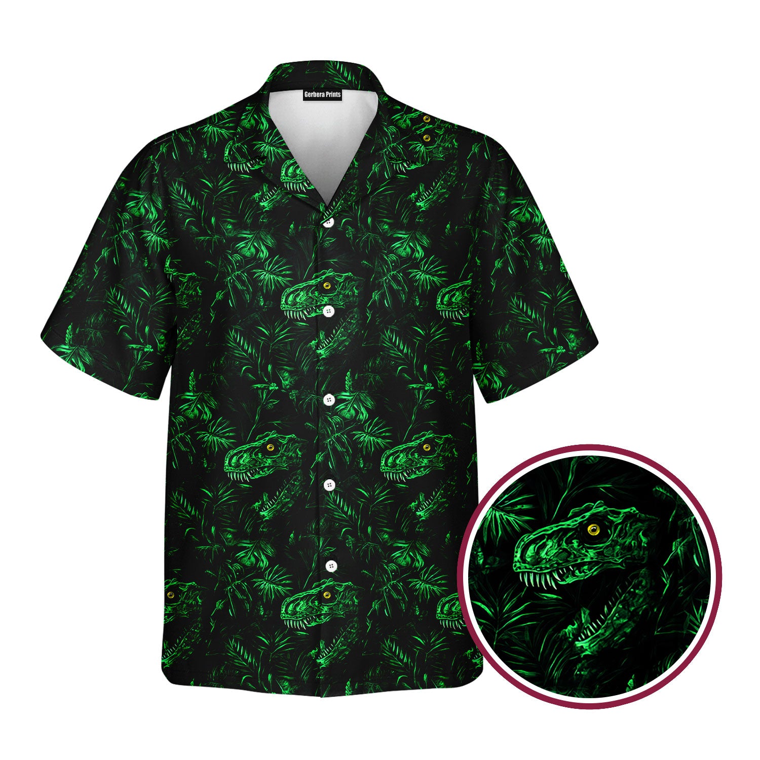 Hidden Dinosaur - Golf Hawaiian Shirt-Hawaiian Shirt-Gerbera Prints