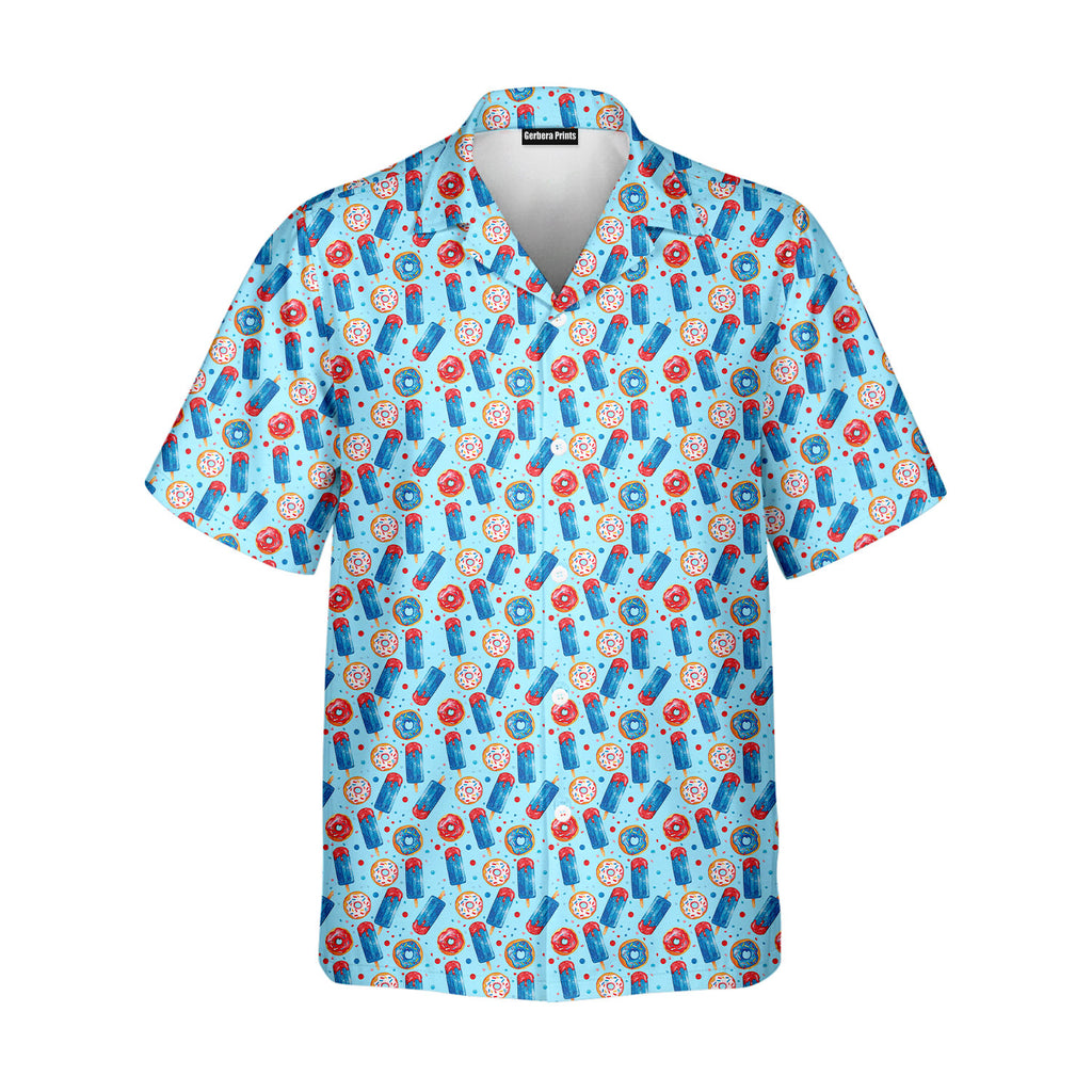 Patriotic Rocket Ice-Pop - Golf Hawaiian Shirt-Hawaiian Shirt-Gerbera Prints