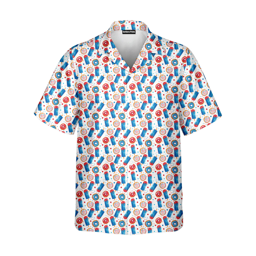 Patriotic Rocket Ice-Pop - Golf Hawaiian Shirt-Hawaiian Shirt-Gerbera Prints