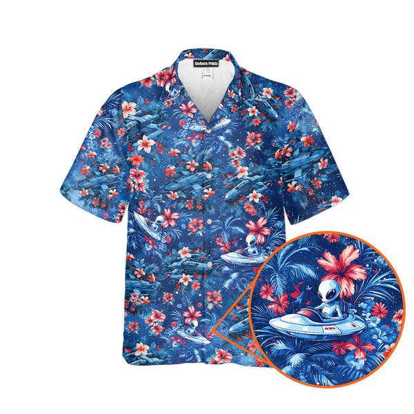 Spaceship Hawaiian Shirt