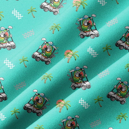 Parrot Drives Golf Cart - Funny Golf Hawaiian Shirt