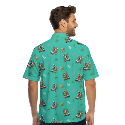 Parrot Drives Golf Cart - Funny Golf Hawaiian Shirt