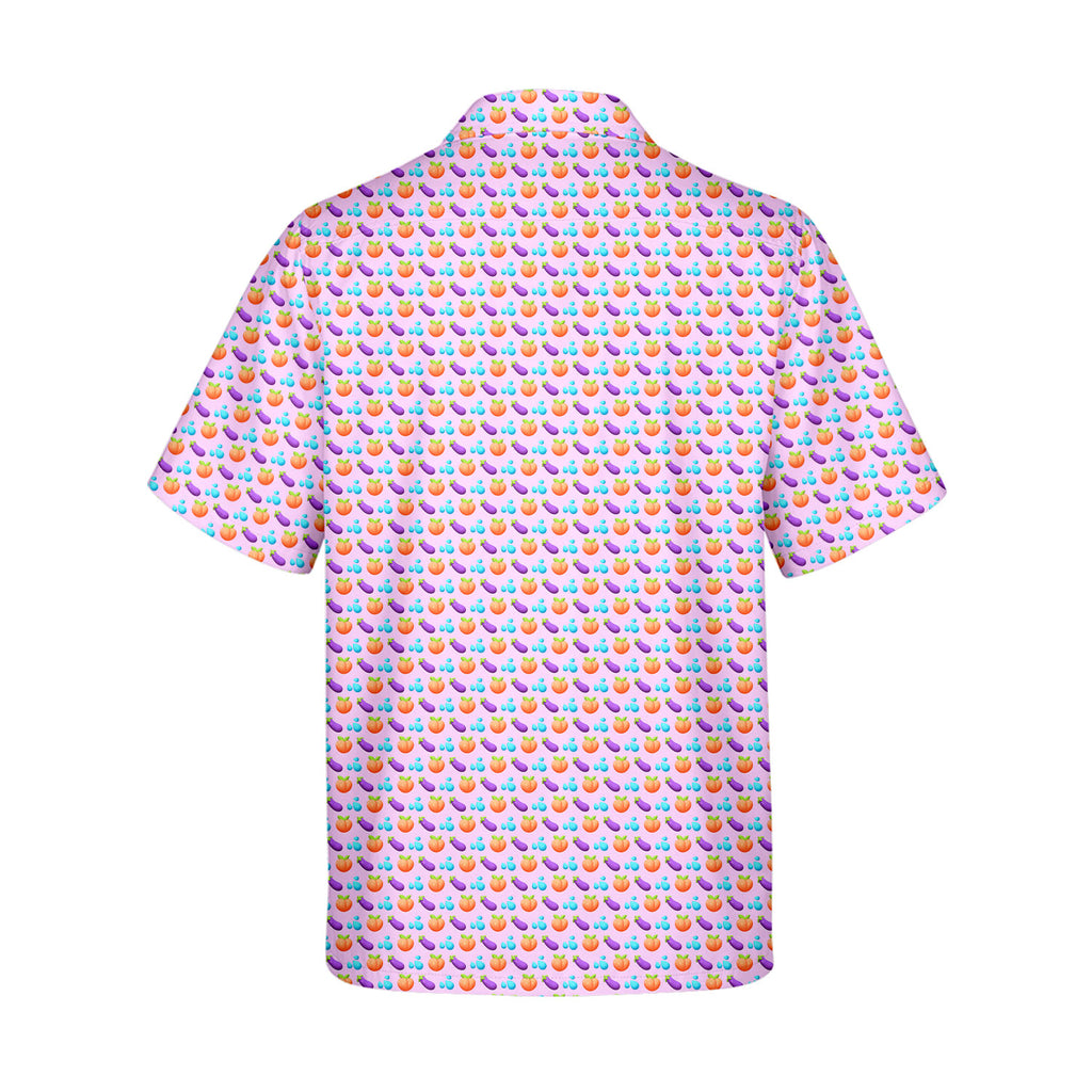 A Taste of Eggplant & Peach - Funny Golf Hawaiian Shirt-Hawaiian Shirt-Gerbera Prints
