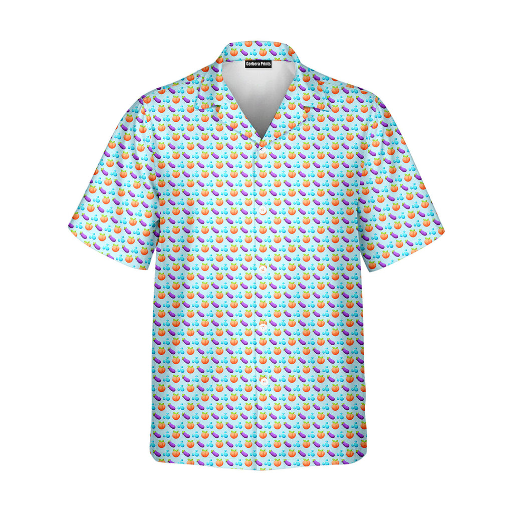 A Taste of Eggplant & Peach - Funny Golf Hawaiian Shirt-Hawaiian Shirt-Gerbera Prints