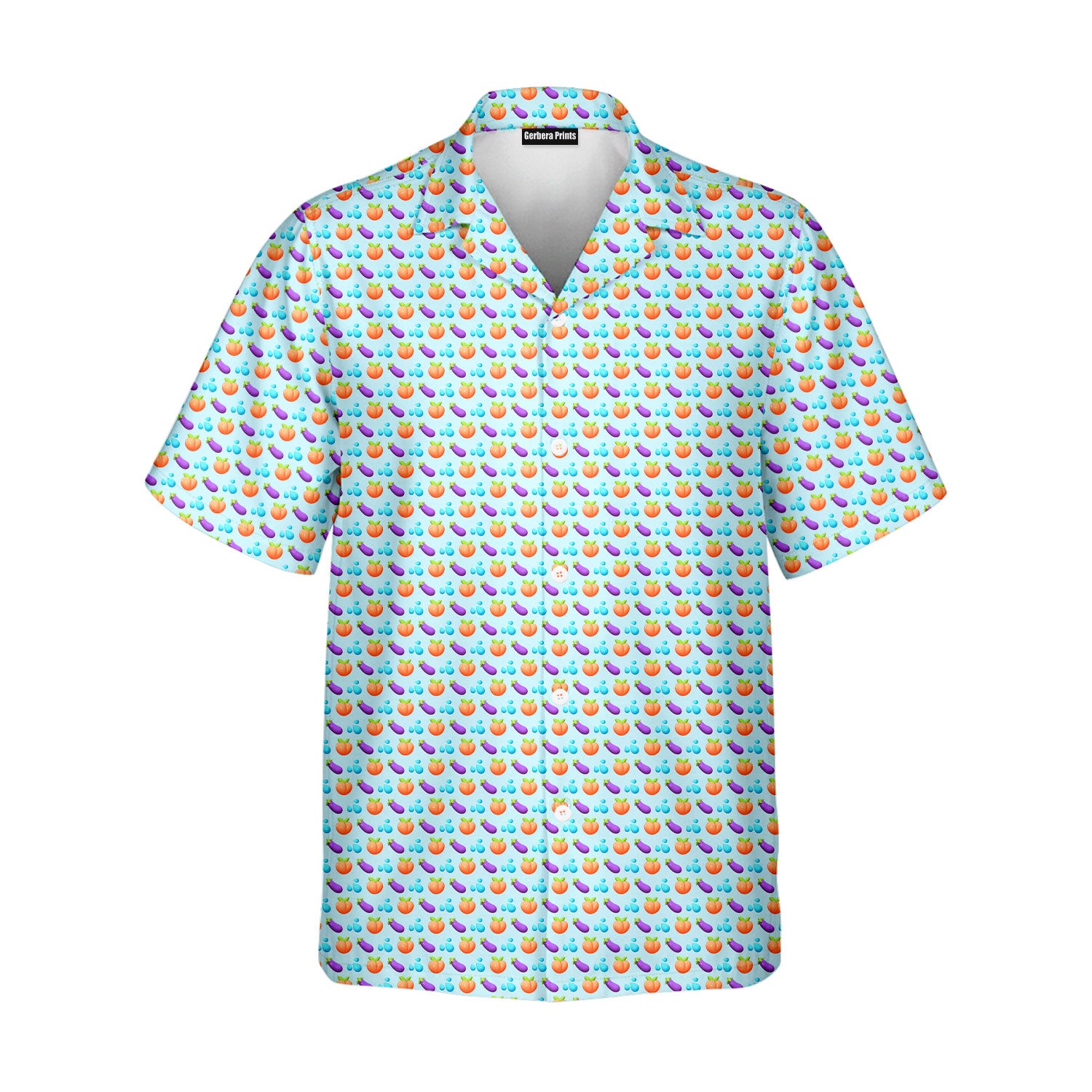 A Taste of Eggplant & Peach - Funny Golf Hawaiian Shirt-Hawaiian Shirt-Gerbera Prints