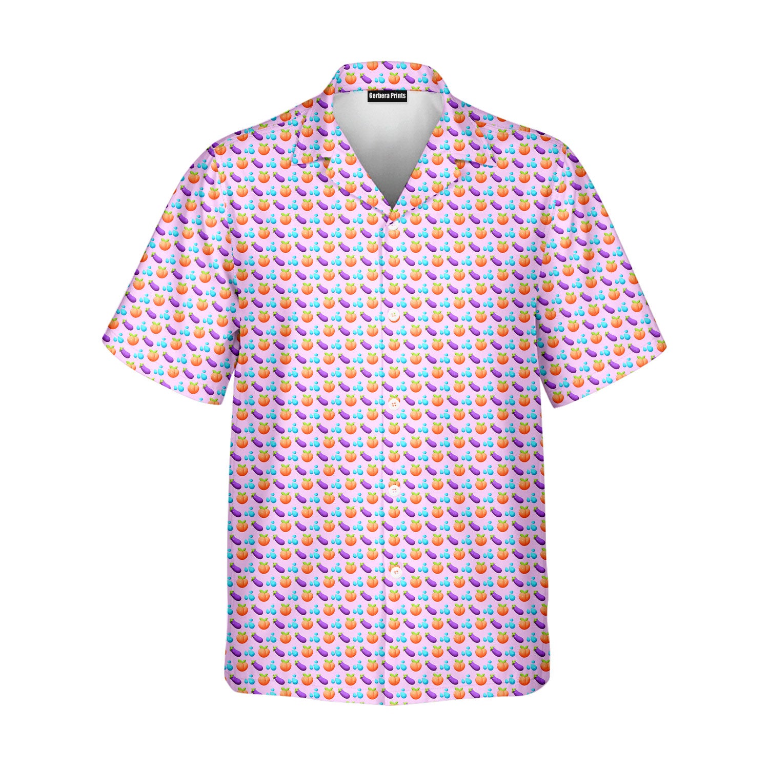 A Taste of Eggplant & Peach - Funny Golf Hawaiian Shirt-Hawaiian Shirt-Gerbera Prints