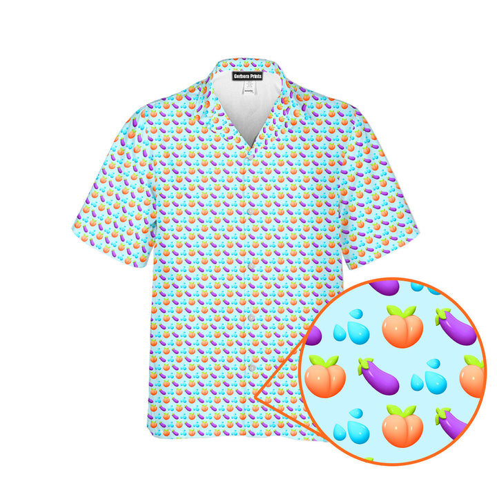 A Taste of Eggplant & Peach - Funny Golf Hawaiian Shirt