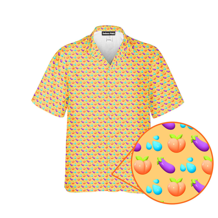 A Taste of Eggplant & Peach - Funny Golf Hawaiian Shirt