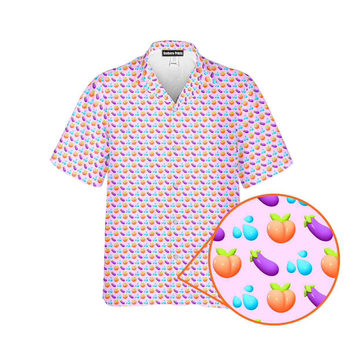 A Taste of Eggplant & Peach - Funny Golf Hawaiian Shirt