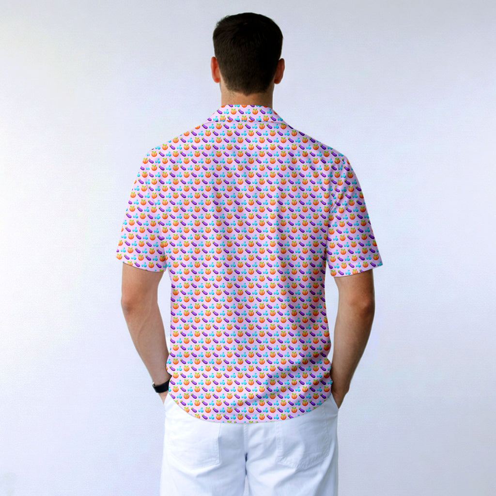 A Taste of Eggplant & Peach - Funny Golf Hawaiian Shirt-Hawaiian Shirt-Gerbera Prints