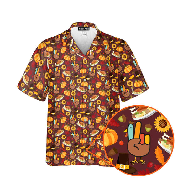 Thanksgiving Peace Turkey Funny Hawaiian Shirt