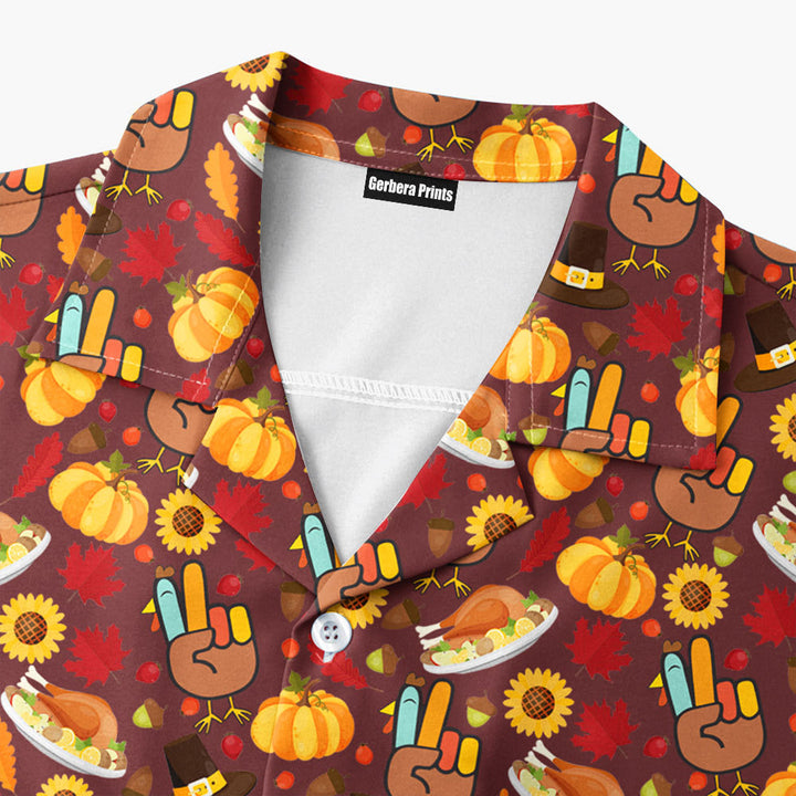 Thanksgiving Peace Turkey Funny Hawaiian Shirt