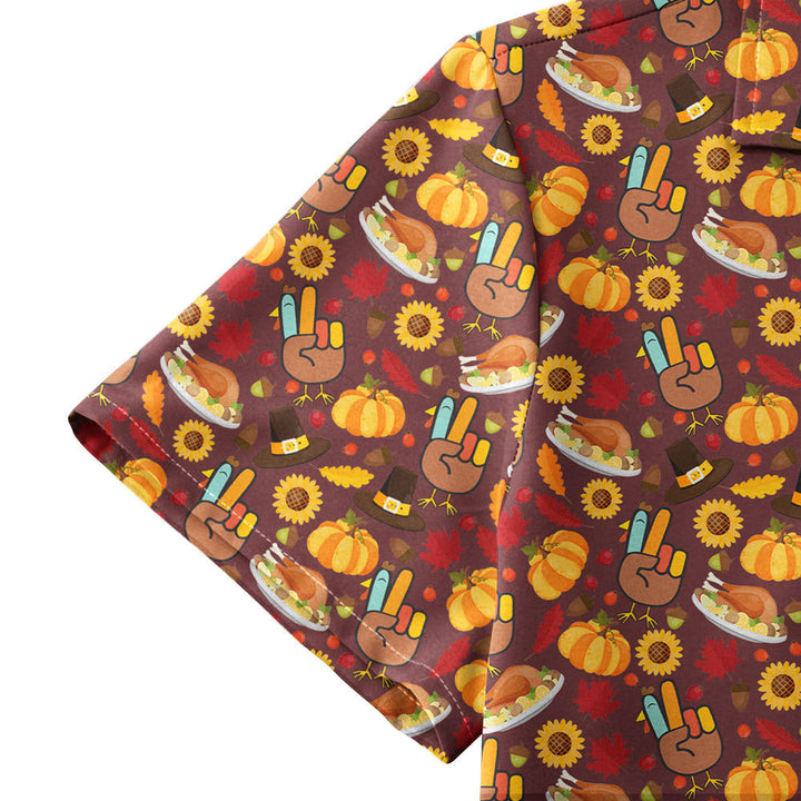 Thanksgiving Peace Turkey Funny Hawaiian Shirt