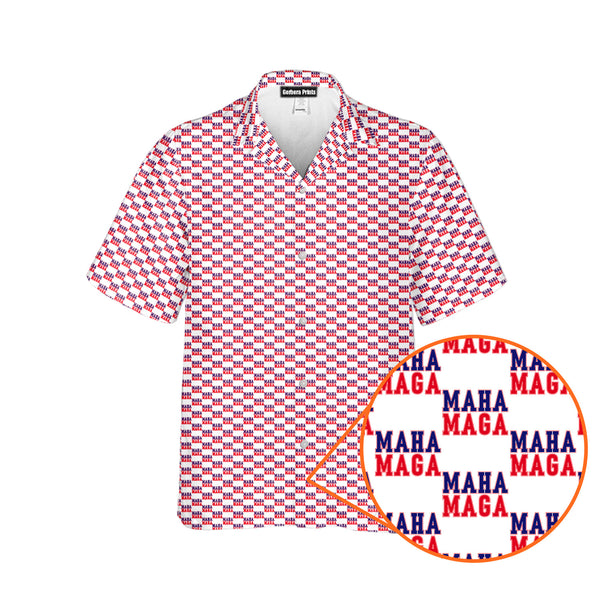 MAHA-MAGA - Funny Golf Hawaiian Shirt 