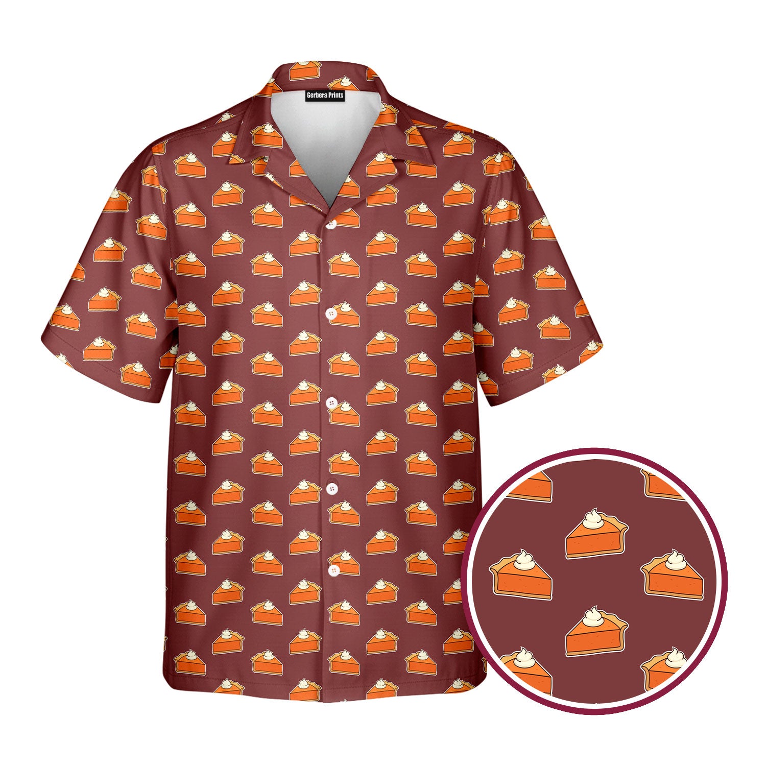 Thanksgiving Pumpkin Pie - Golf Hawaiian Shirt-Hawaiian Shirt-Gerbera Prints
