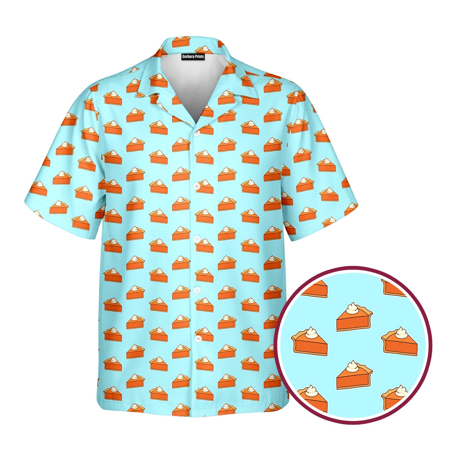 Thanksgiving Pumpkin Pie - Golf Hawaiian Shirt-Hawaiian Shirt-Gerbera Prints