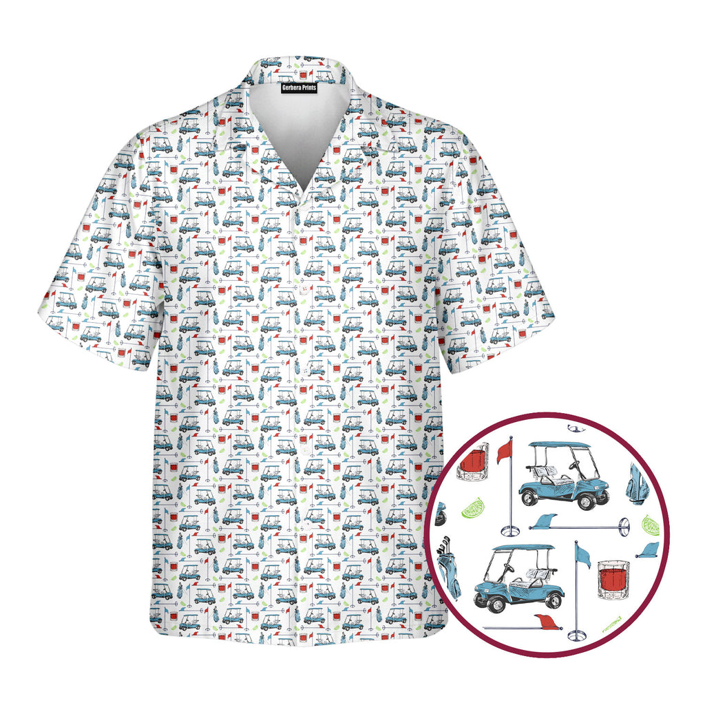 Transfusion Golf - Golf Hawaiian Shirt-Hawaiian Shirt-Gerbera Prints
