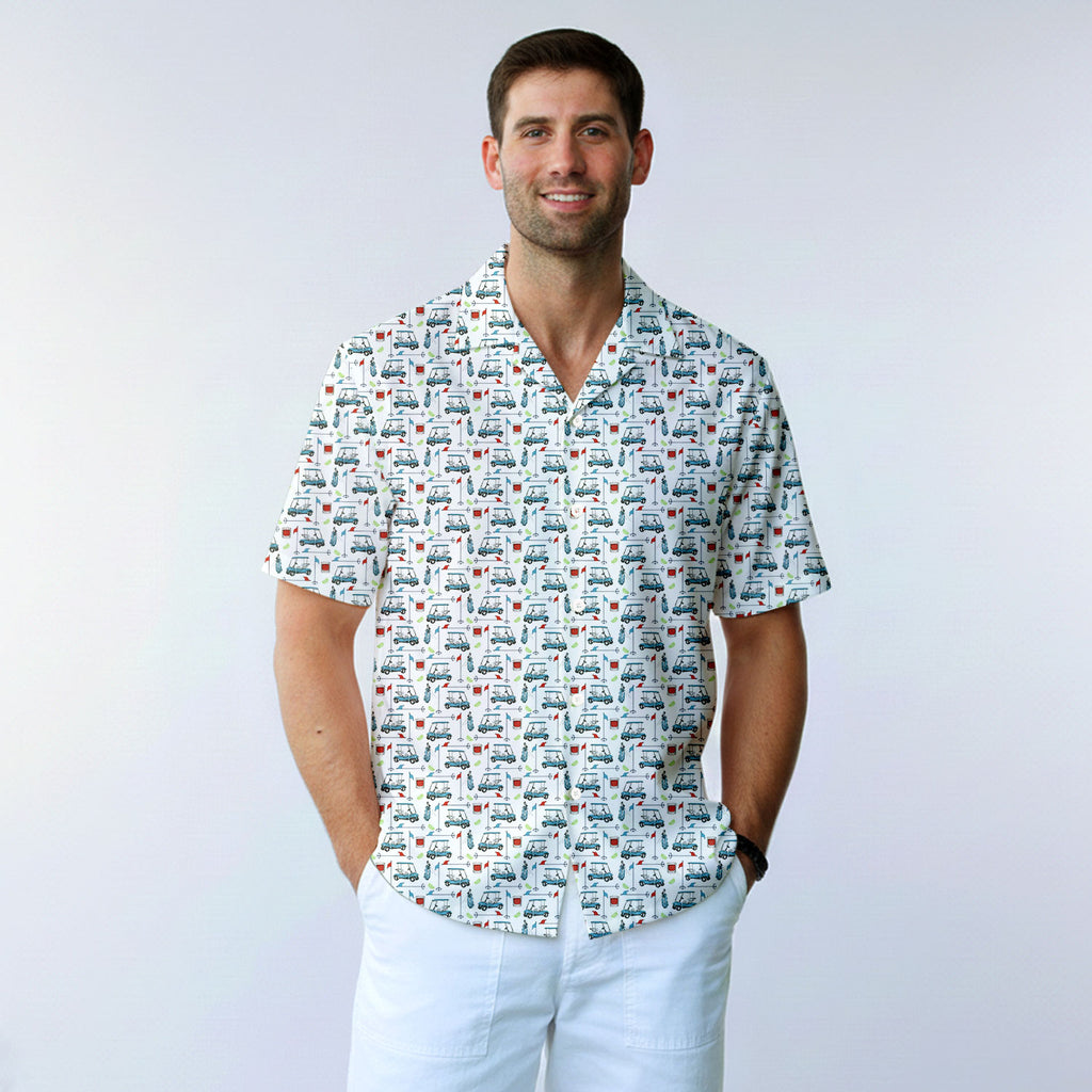 Transfusion Golf - Golf Hawaiian Shirt-Hawaiian Shirt-Gerbera Prints
