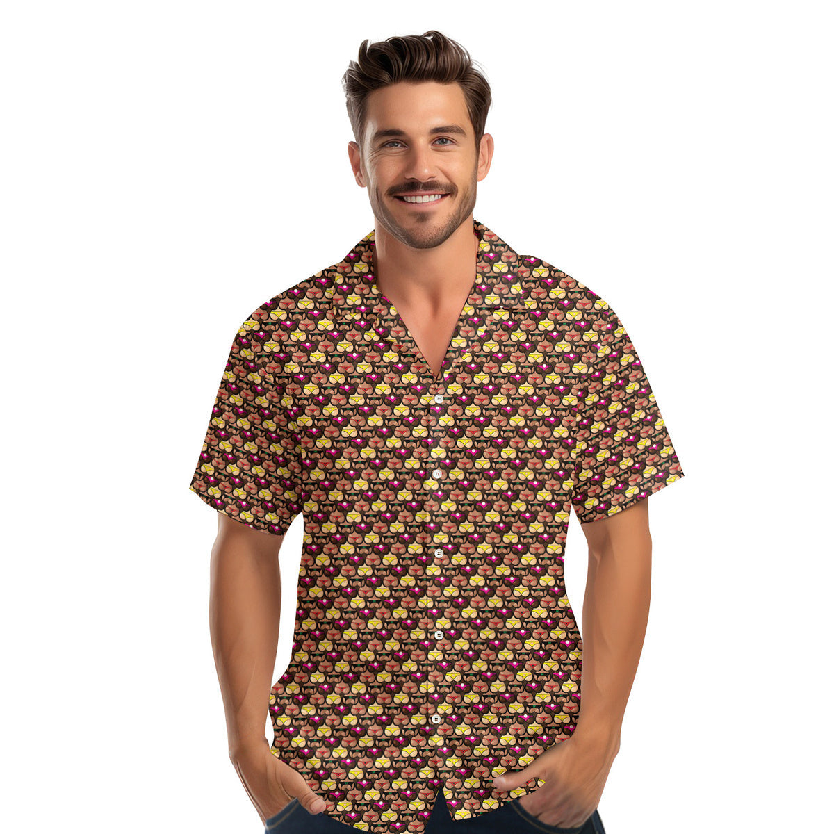 Heart Like Cute Booty - Funny Golf Hawaiian Shirt-Hawaiian Shirt-Gerbera Prints