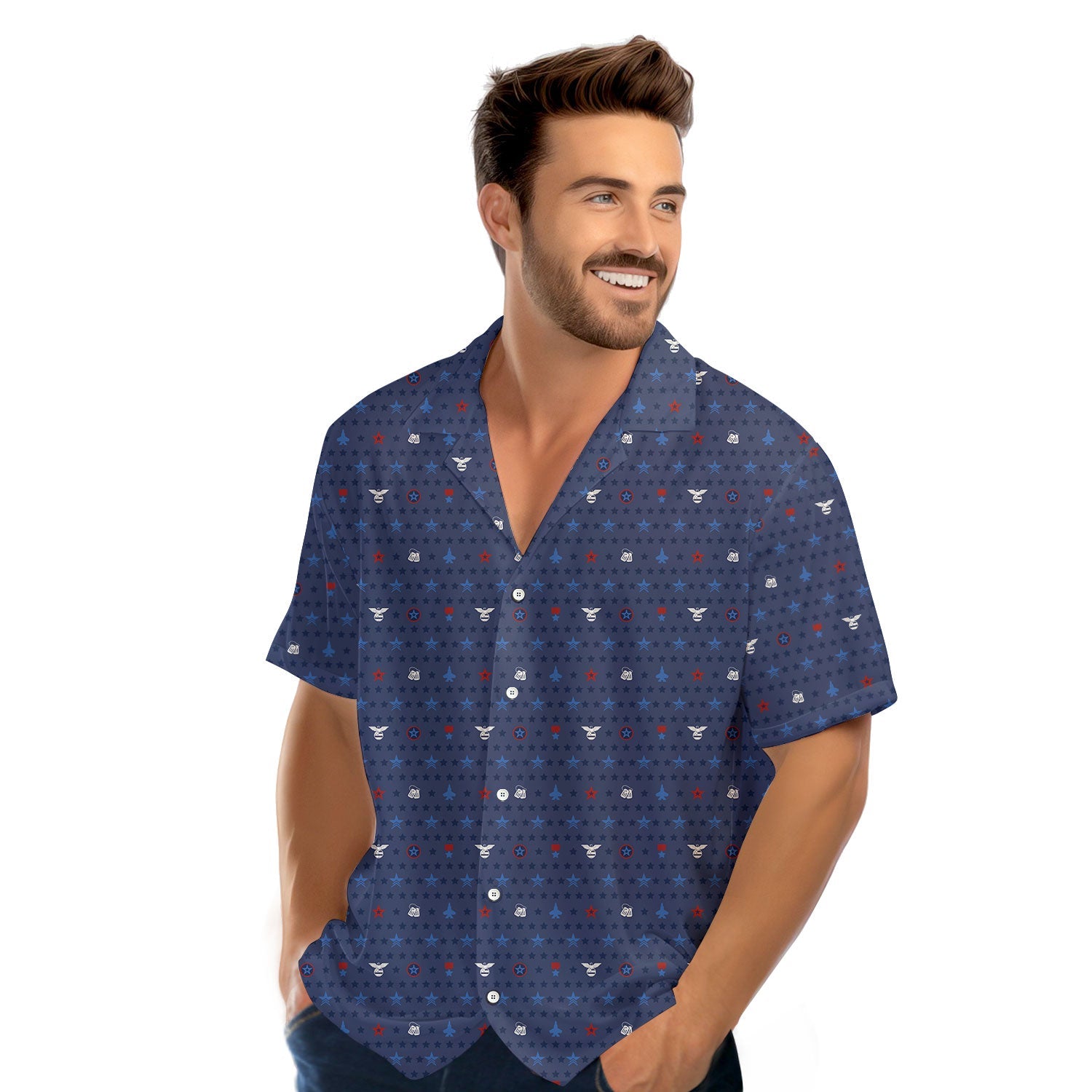 King Of The Sky - Golf Hawaiian Shirt-Hawaiian Shirt-Gerbera Prints