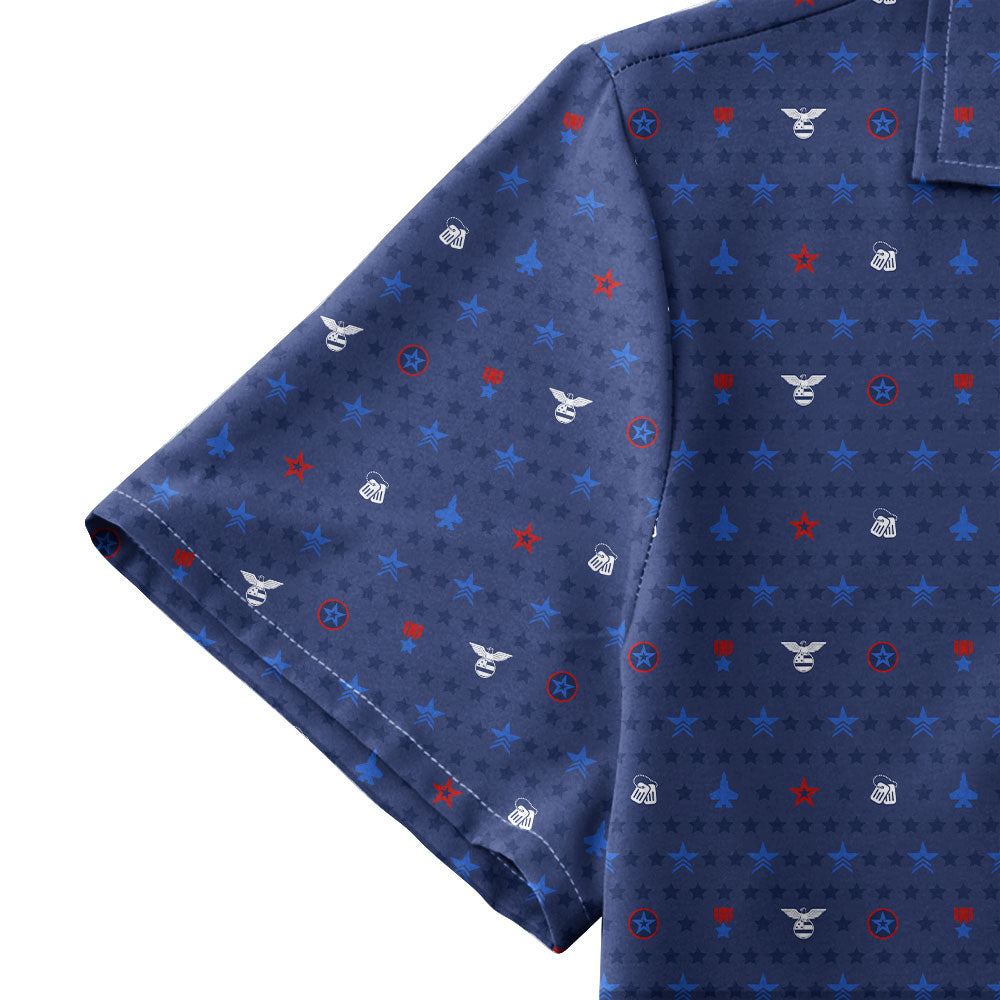 King Of The Sky - Golf Hawaiian Shirt-Hawaiian Shirt-Gerbera Prints