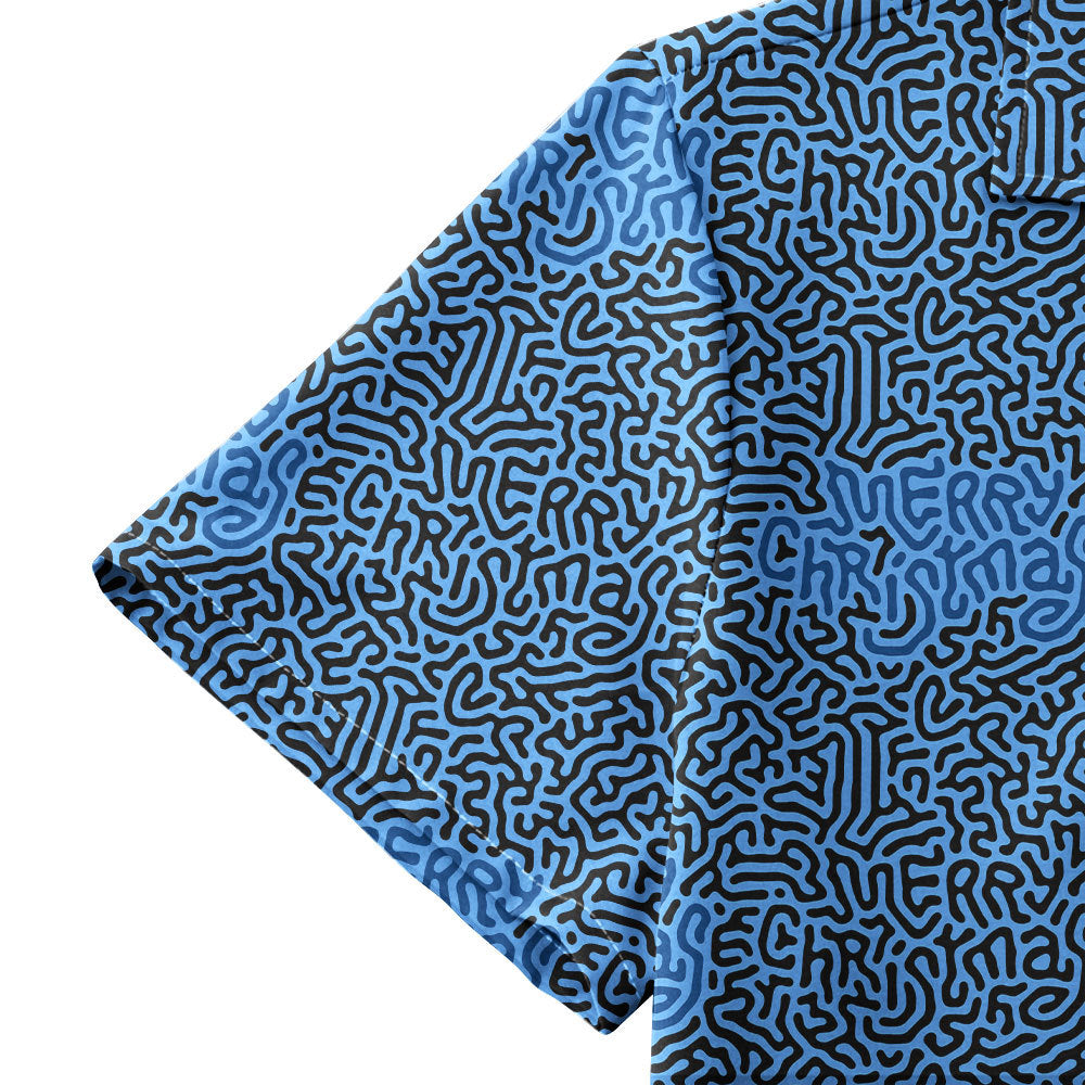 Merry Christmas Holiday Hidden Text Message - Golf Hawaiian Shirt